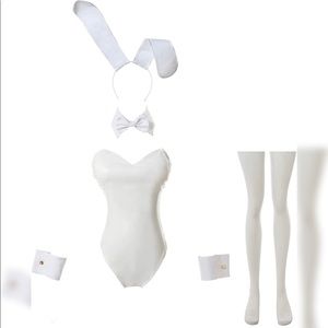 White bunny suit costume